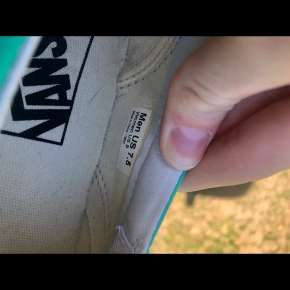 Mint green checkered vans - Picture 3 of 3